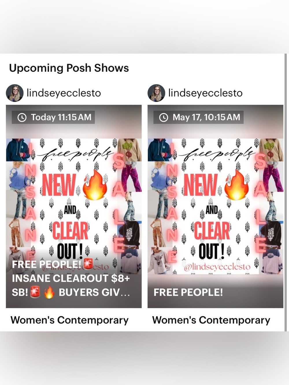 🚨FREE PEOPLE! CRAZY $8+ SB CLEAROUT🚨 & PRICE DROPS AT 11:21 AM CT! BUYERS GIVY🛍️